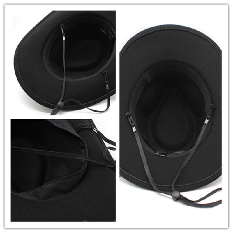 Ethnic Woolen Hats European and American Men and Women's Woolen Western Cowboy Hats