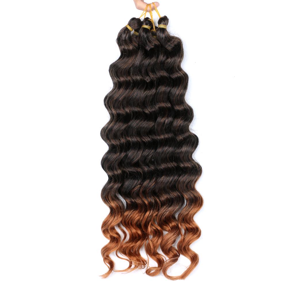 Chemical Fiber High-temperature Silk Wig Hair Handle Wave Crochet Hair Curved Hair Handle Crochet Hair Braided Dirty Braid Wig