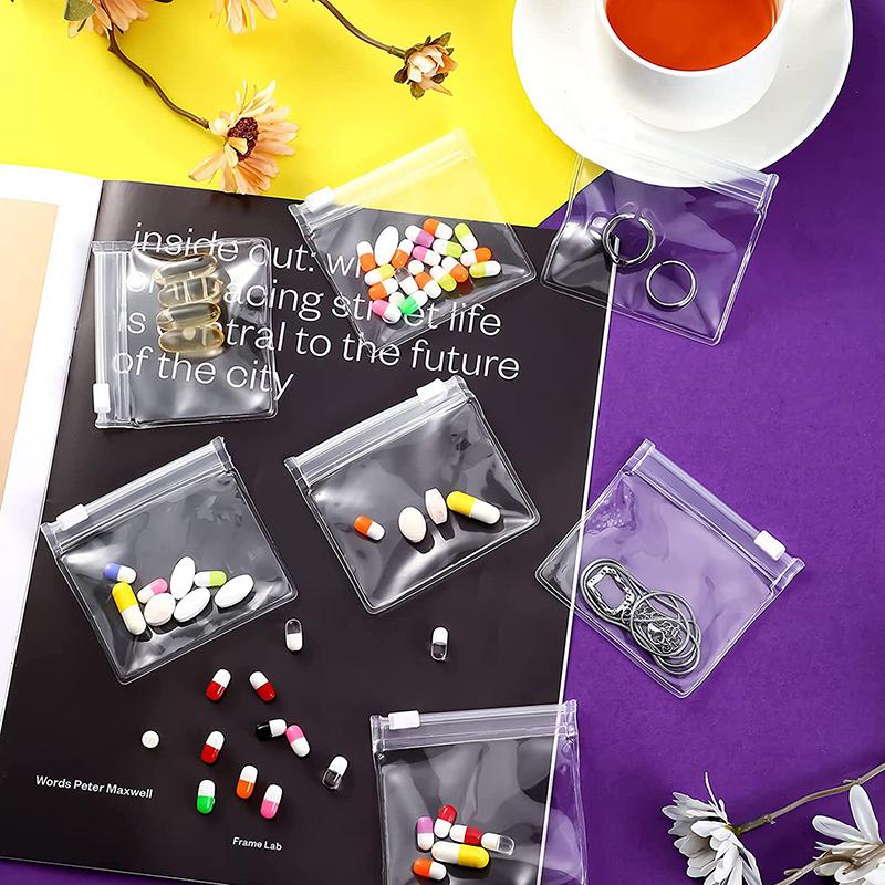 10 шт. упаковочных пакетов, сумки на молнии, дорожная сумка для хранения, сумка для хранения ювелирных изделий, пластиковые самозапечатывающиеся пакеты для небольших таблеток