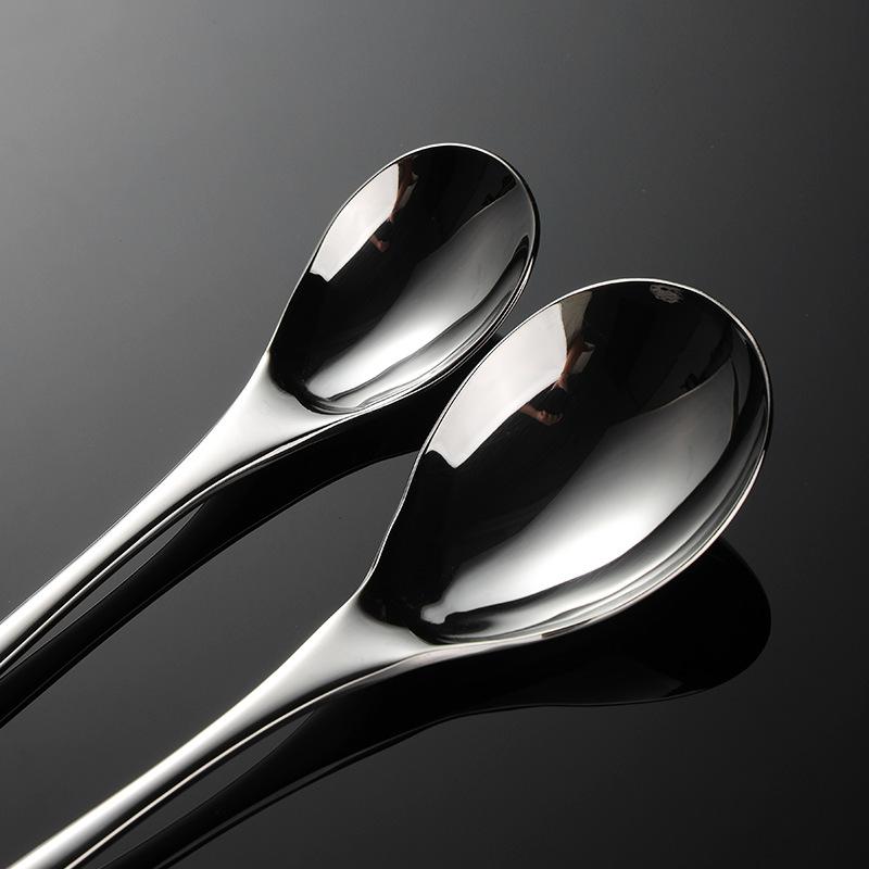 HANYANG 304 Нержавеющая сталь Ложка для смешивания Размер Зеркальная полировка Расширенная ложка Ресторанная ложка для смешивания