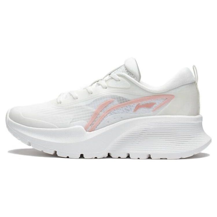 Li-Ning Eazgo Soft Durable Breathable Low-Top Running Shoes Women Sneakers White ARST038-3