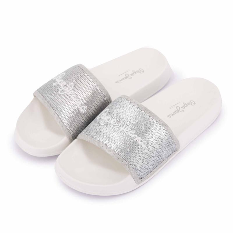 Мюли жемчужно-серебристые T36/41 Женские PEPE JEANS