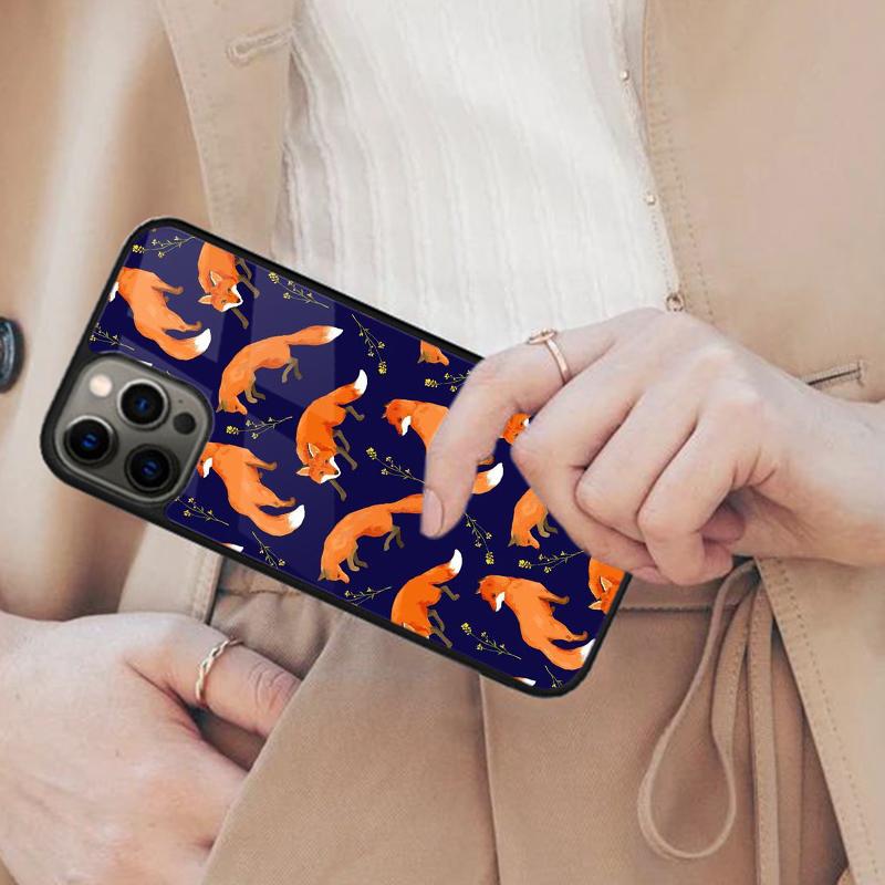 Осенние Листья Падающий Лис Тыква Магнитный Чехол для Телефона ДЛЯ APPLE iPhone 17 Air 16 14 13 12 Pro Max 15 Plus Беспроводной Чехол MagSafe