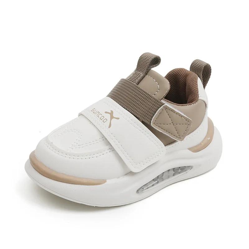 Zapatillas Kid Shoe Leather Kid Sneakers 2025 Autumn Girl Casual Shoes Boy Anti Slip Running Shoes Lightweight Skate Shoes Tenis