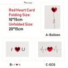 10pcs Solid Red Heart Greeting Card Romantic Letter I Love You Forever Wedding Invitation for Valentine's, Birthday, Wedding Card