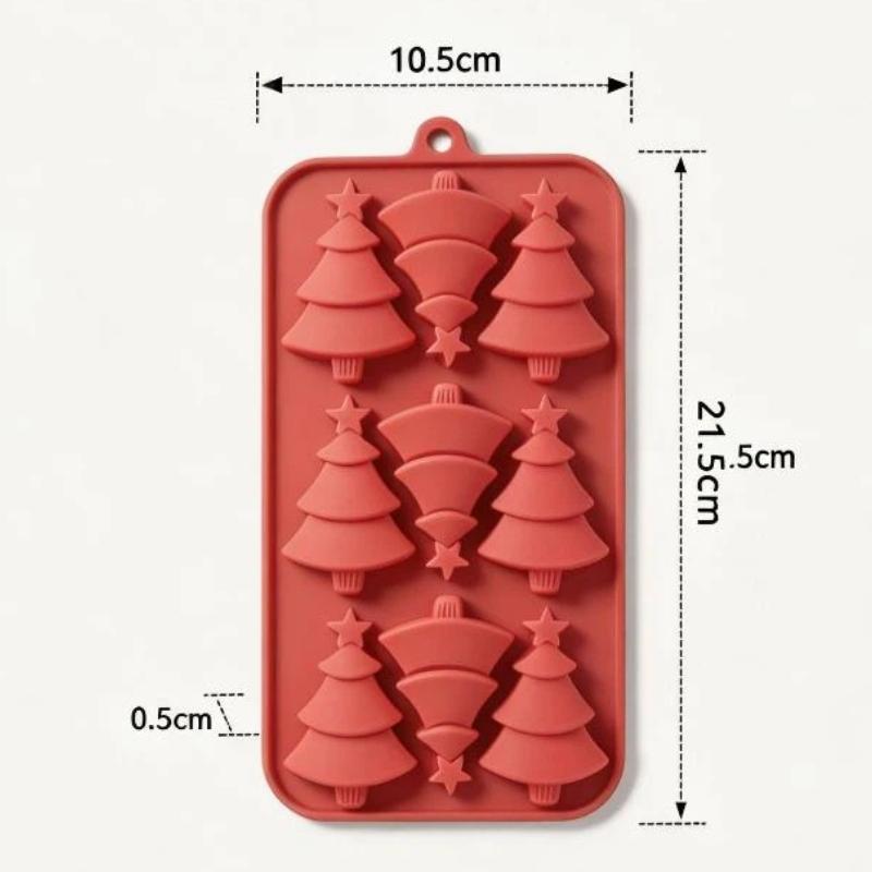 Silicone Christmas Baking Molds Food Safe Non-Stick Reusable for Home Xmas Holiday Homemade Pastry Baking