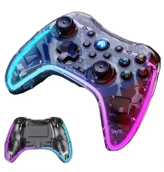 S03 Новый Модель Switch Игровой Контроллер Прозрачный Светящийся Контроллер RGB Ослепительный Android Контроллер