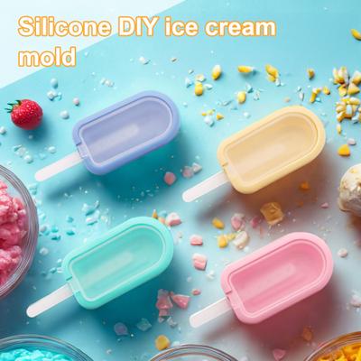 Силиконовые формы для мороженого, штабелируемые формы для мороженого, многоразовый набор для самостоятельного изготовления домашнего мороженого на палочке