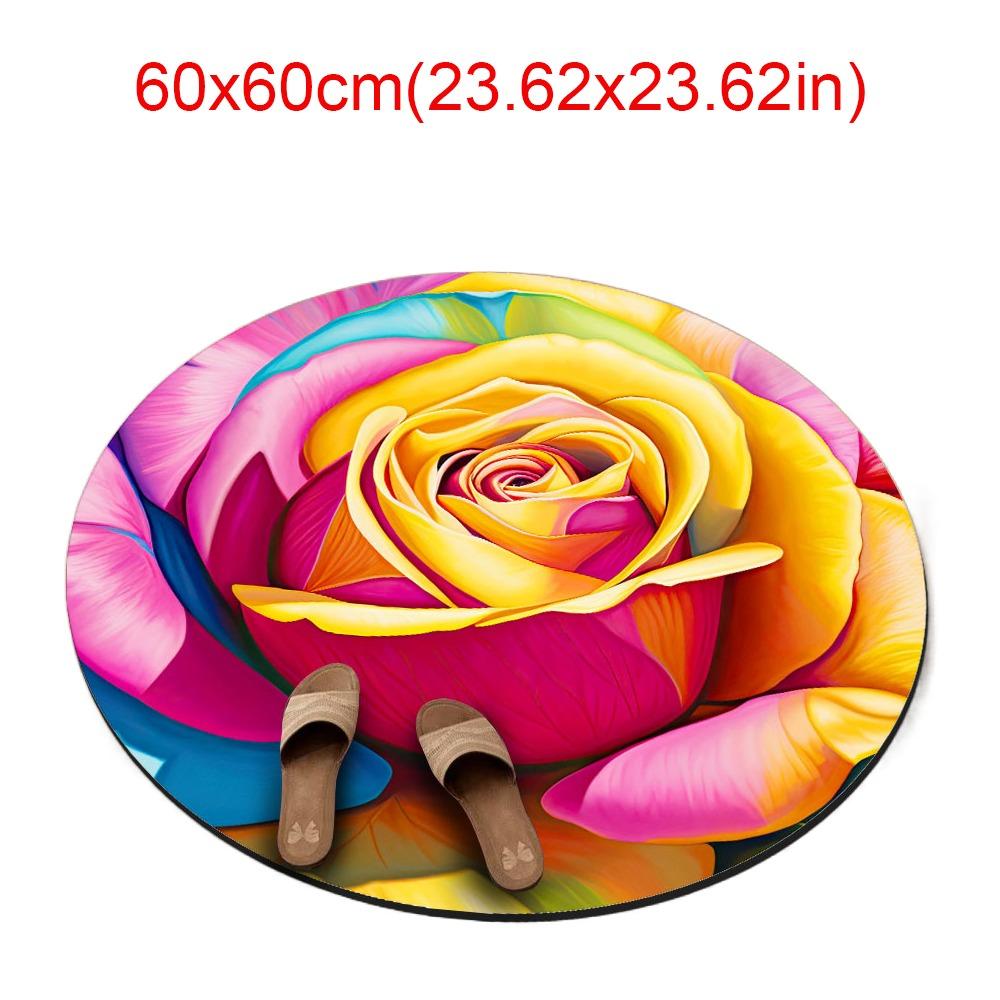 Коврик для пола в форме пиона, мягкий коврик для ванной комнаты, для гостиной, чайного столика, прикроватный