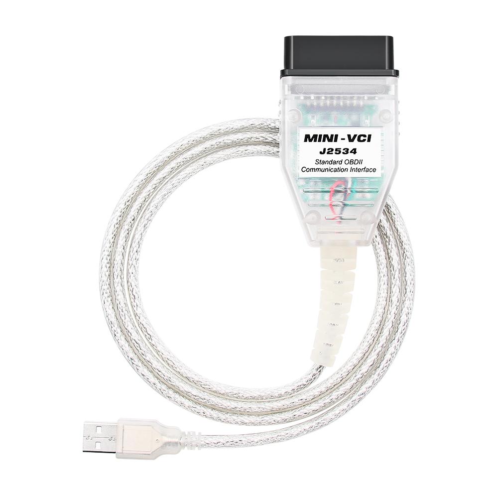 Mini VCI V18.00.008 для Toyota OBD2 Диагностический кабель для автомобиля J2534 FTDI FT232RL TIS Techstream Инструменты Автосканер Последняя версия