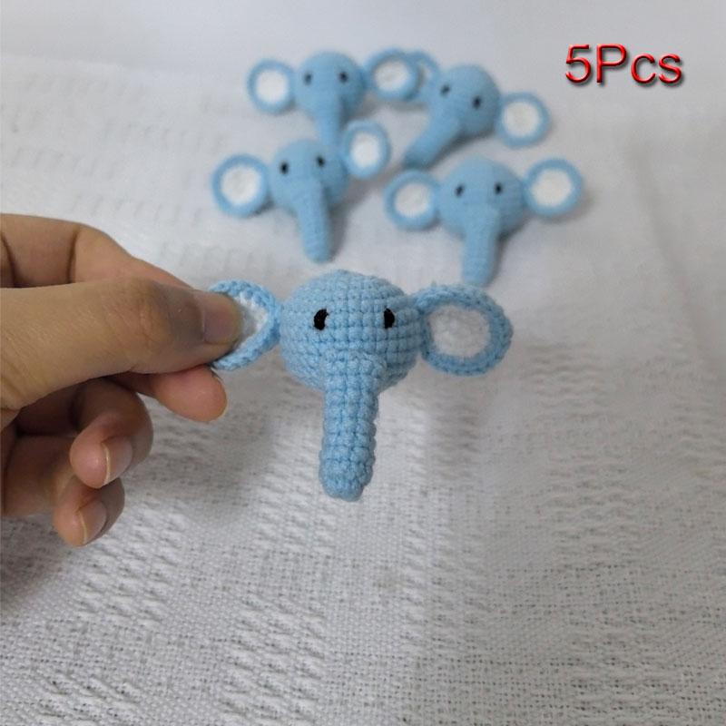 5 шт. Вязаные бусины Животное Кролик Жевательные бусины DIY Деревянные Бусины для прорезывания зубов Вязание Бусины Украшения Кроватка Сенсорная игрушка Грызунок для ребенка