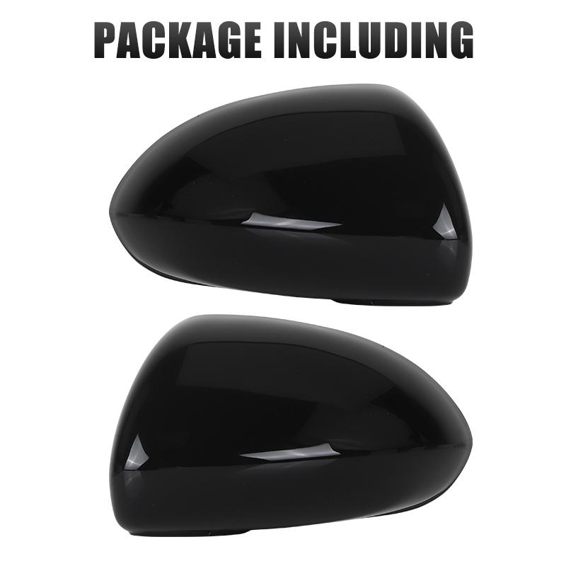 Door Wing Mirror Cover Caps For Vauxhall Corsa D Years 2006-2014 Corsa E Years 2014 2015 2016- Left/Right Side Gloss Black