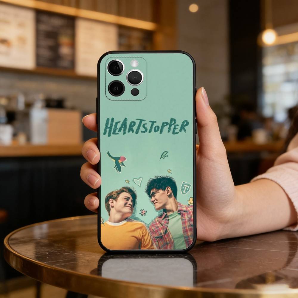 New H-Heartstopper M-Movie Soft Silicone Black Cover,Phone Case For iPhone 17,16,15,14,13,12,11 Plus,Pro Max,XS