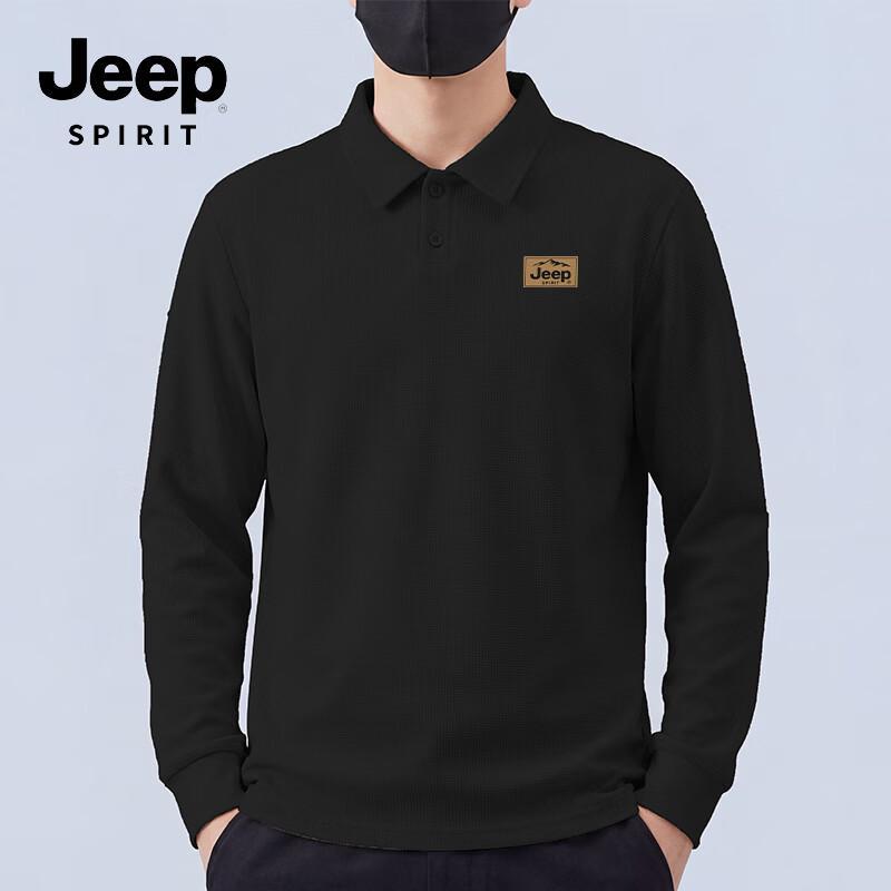 Мужская вафельная футболка-поло с длинным рукавом JEEP SPIRIT