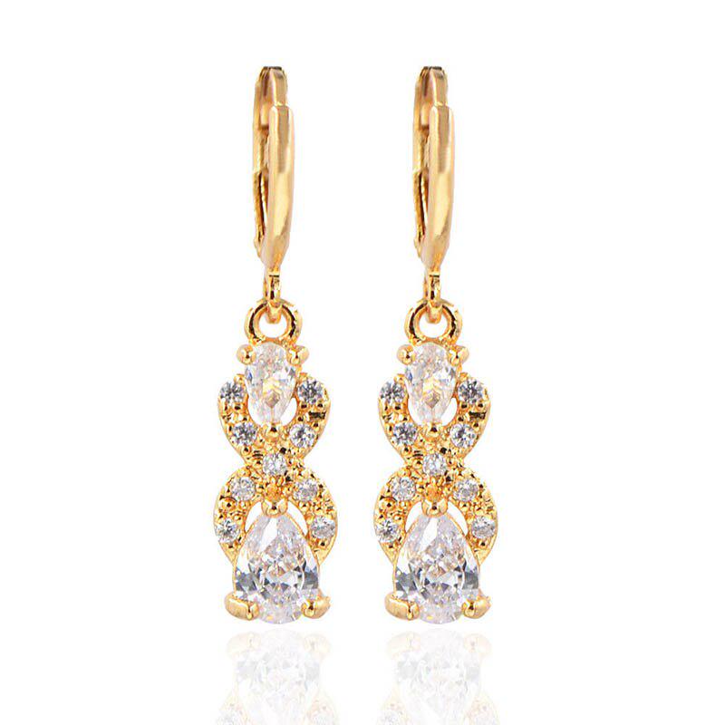 Серьги Lindon из стерлингового серебра 925 пробы с подвесками в виде капелек изумруда и инкрустированные хрустальным цирконом