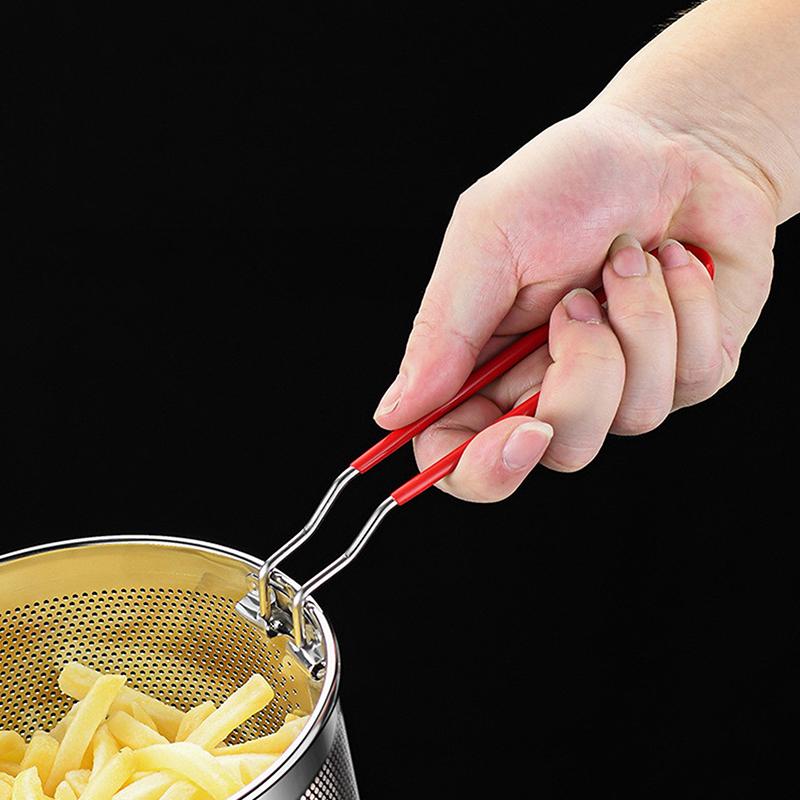 Сетка для жарки из нержавеющей стали Кухонная корзина для жарки Корзина для приготовления пищи Сковорода для жарки Масляный поддон Дуршлаг Ложка для лапши Дуршлаг Картофель фри