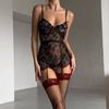 Toucheart Sexy Lace Underwear Nightgown Suit for Women Lace Suspender Skirt Nightgown Pajamas Home Clothes Sexy Lingerie SuitGood product
