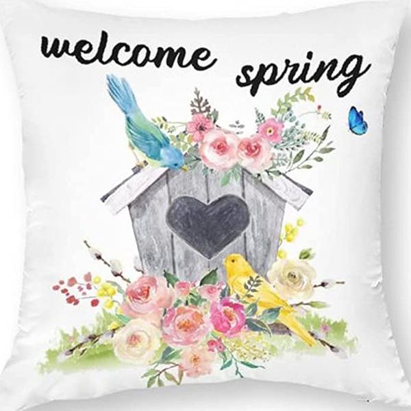 Ретро Американский Растительный Цветочный Принт Льняная Наволочка Гостиная Диван Автомобильная Подушка Подушка