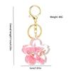 Cute Flowing Sand Flower Pendant Keychain Cute Backpack Ornaments Pendant Keyring For Bag Jewelry Gifts