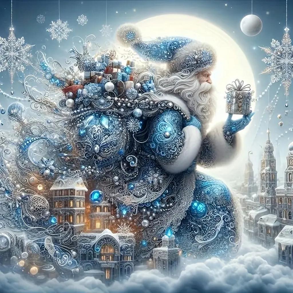 DIY Полная круглая алмазная картина вышивка крестом Счастливого Рождества Санта-Клаус Снеговик Домашнее украшение Искусство Алмазная живопись 5d Алмазная художественная живопись