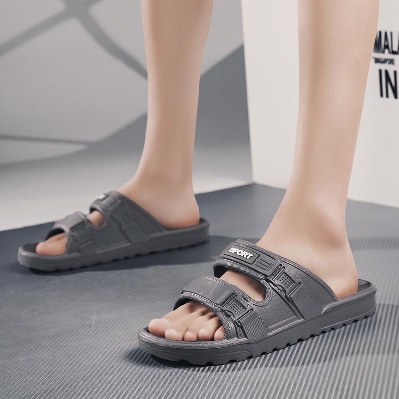 2025 Новые мужские сандалии Летние корейские пляжные тапочки на подошве из ПВХ Мужская верхняя одежда Студенческая повседневная обувь zaptos