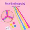 Большая летающая тарелка, которую можно толкать вручную, Фея: Классический ностальгический бамбуковый диск-стрекоза для детского спиннинга на открытом воздухе