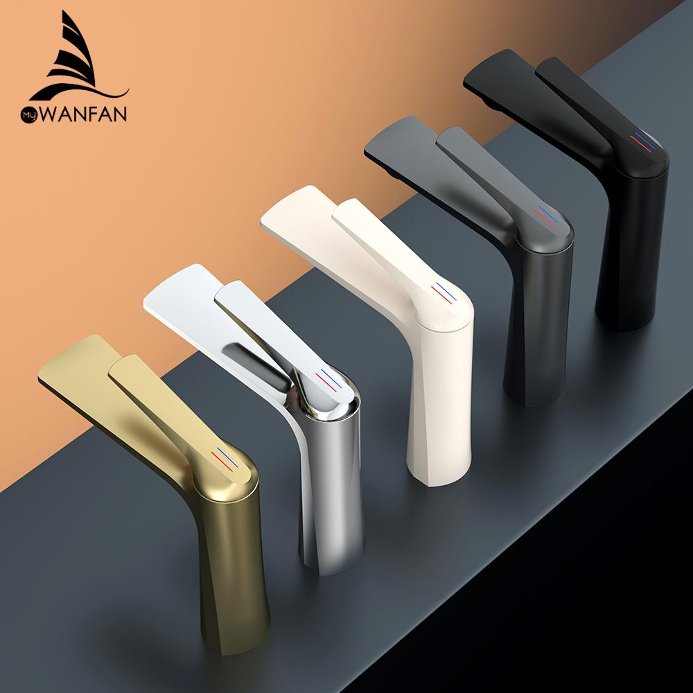 Black Bathroom Faucets Hot and Cold Mixer Faucets Vanity Bathroom Kitchen Deck Mounted Bathroom Sink Faucets 855992