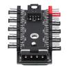 Chassis Fan Hub 4Pin Interface 10‑Way Splitter Speed Controller Computer Supplies 12V