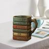 Book Series Coffee Mug Ergonomic Handle Lightweight Design Stackable Book