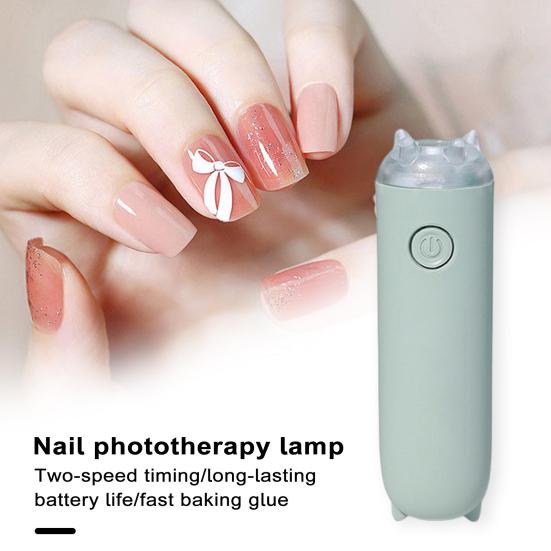Портативная мини-лампа для ногтей, быстросохнущая, компактная, удобная, ручная, с двумя шестернями, удобная УФ-лампа для салона
