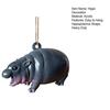 Acrylic Hippo Hanging Decoration 2D Flat Hippopotamus Christmas Tree Hanging Ornament