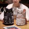 Мультяшное одеяло с кошкой породы Девон Кот Маленькое одеяло Для девочек Офисный сон Покрытие для ног от кондиционера Студенты Перерыв на обед Сворачивающееся одеяло
