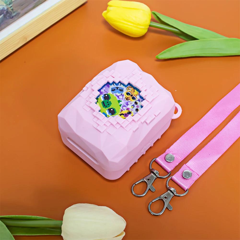 Silicone Case Washable Protective Cover with Lanyard Silicone Protective Case for Bitzee Magicals Interactive Toy Digital Pet