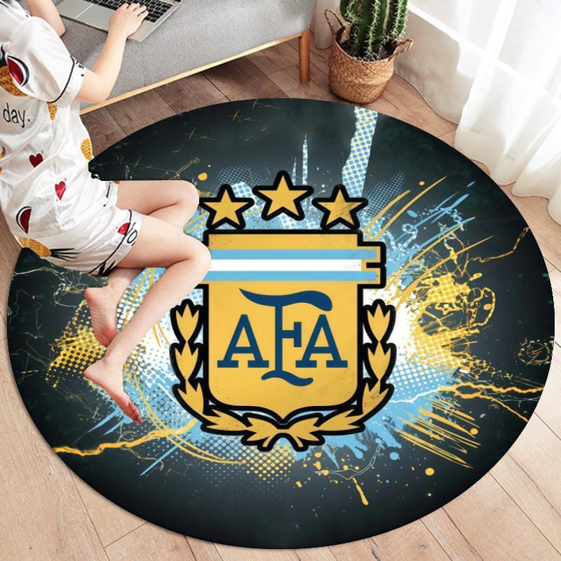 Argentina Round Area Rug,Carpet Rug for Living Room Bedroom Sofa Playroom Decor,Non-slip Floor Mat