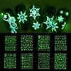 Nail Art Slider DIY Manicure Glow In The Dark Christmas 3D Luminous White Snowflakes Nail Sticker