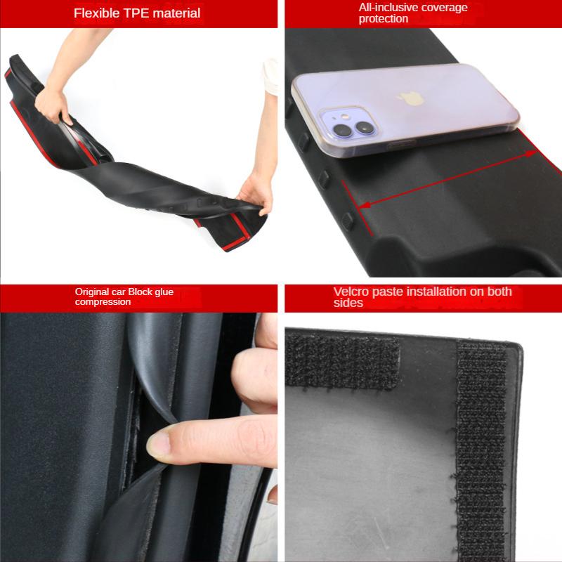 Trunk Protector Sill Guard For Tesla Model 3 2019-2023 Anti-Scratch Mat Rear Cargo Threshold Bumper TPE Pad Door ABS Side Cover