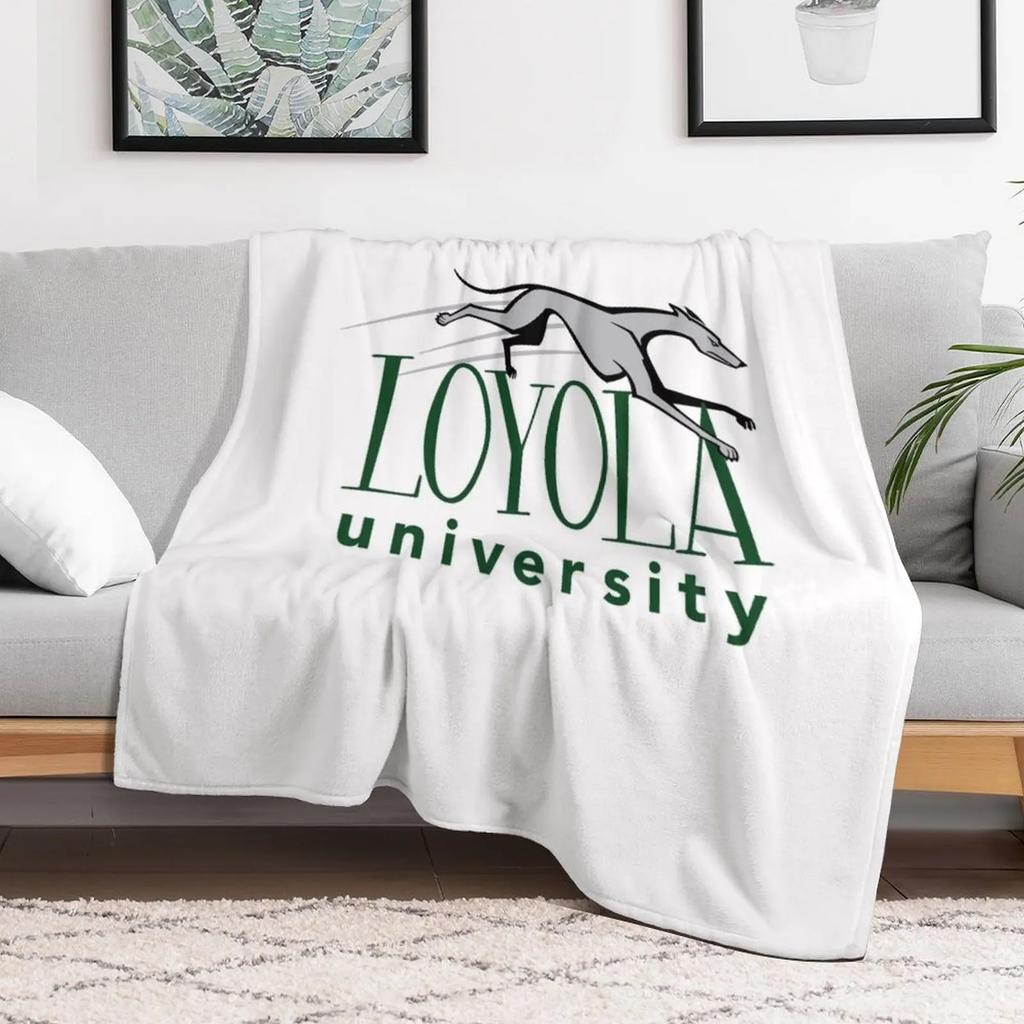 Greyhound Loyola University Throw Blanket Warm Plush Fuzzy Blanket for Living Room