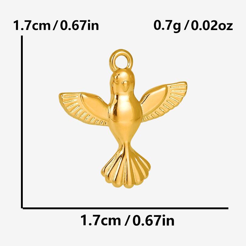 6pcs/Lot Animal Pendant Hummingbird Charms For Jewelry Making Earrings Necklace Stainless Steel Charm Cute Accessories Materials