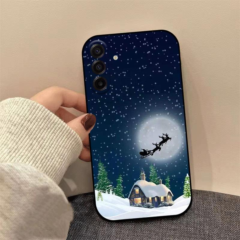 Рождественская живопись Силиконовый чехол для Samsung Galaxy S24 S22 S21 S23 S25 Ultra Plus Fe Ударопрочный чехол для Galaxy S25 Edge Coque