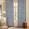 1 шт. LOZUJOJU Шторы в скандинавском деревенском стиле с синим принтом и полными шторами блэкаут для спальни, гостиной, балкона, окна для домашнего декора