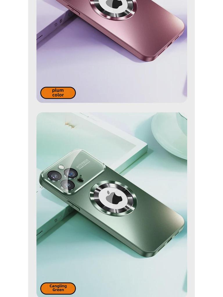 Магнитный матовый защитный чехол для iPhone 15, 14 и 13 Pro Max — защита от падений, большой дизайн с окном