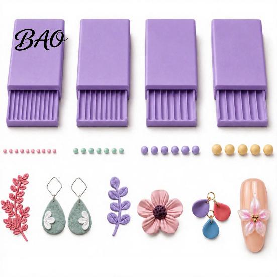 Craft Bead Shaping Mold 4Pcs Clay Gel Ball Roller Maker Tool, 2mm 3mm 4mm 5mm Roller, Professional Sculpting Equipment Molds for DIY Earring,