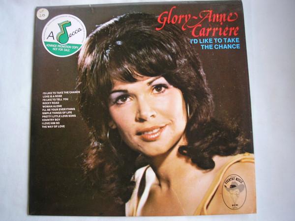 LP Пластинка GLORY-ANNE CARRIERE - I'd Like To Take The Chance GES5010 Emerald Gem 1978 UK Фолк Б/У