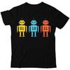 Robot T-Shirt, 01 10 11 Robot Shirt, Classic Graphic Print Men V-Neck Tshirt