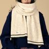 Soft Glutinous Rice White Scarf For Girls In Winter Retro College Style Atmosphere, Student Couple Thick Warm Scarf