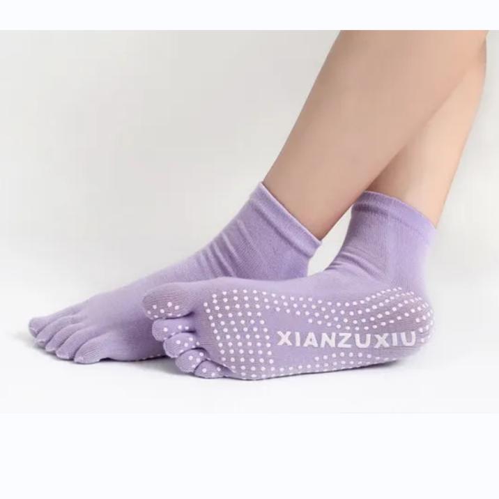 1 Pair Womens 5 Toes Yoga Gym Dance Sport Exercise Non Slip Massage Fitness Warm Socks