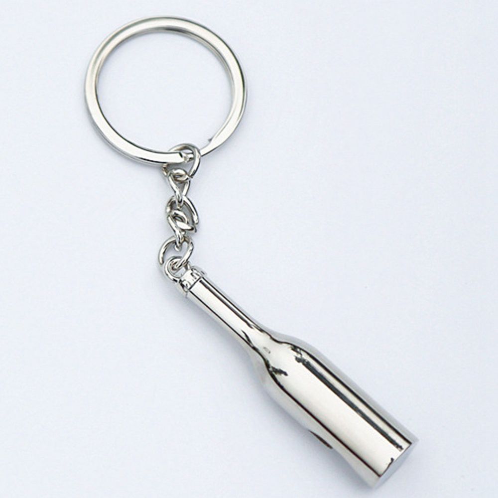 Outdoor Beer Travel Key Ring Opener Key Chain Wine Bottle Shaped