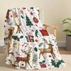 Christmas gingerbread man digital-printed polyester Bedroom velvet flannel cover blanket Fleece soft cover blankets for beds