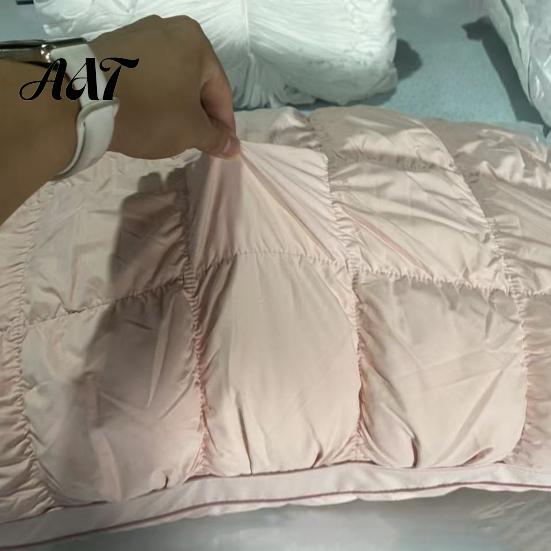 Ventilated Sleep Pillow Puff Cooling Pillow, Soft Breathable Quilted Sleeping Machine Comfortable Head Cushion Washable, Fluffy Cloud-like for