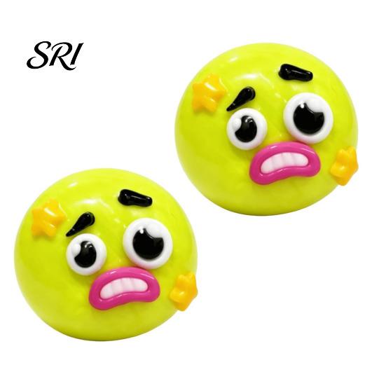 Cartoon Expression Squeeze Toy 2Pcs Dog Face Stress Relief Fidget Anti-stress Slow Rising Home Office Worker Anxiety Reduction Ball Decompression